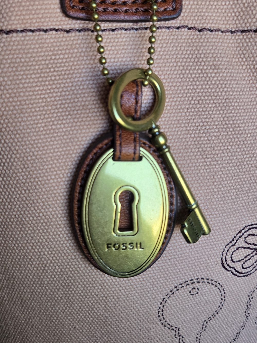 ***RARE*** Vintage Fossil Canvas Tote - Picture 6 of 12